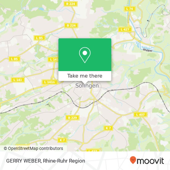 GERRY WEBER, Kölner Straße 99 42651 Solingen map