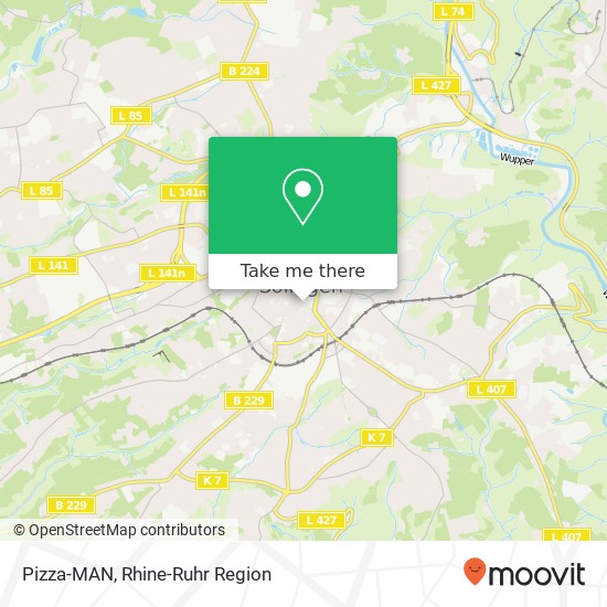 Карта Pizza-MAN, Ufergarten 18 42651 Solingen