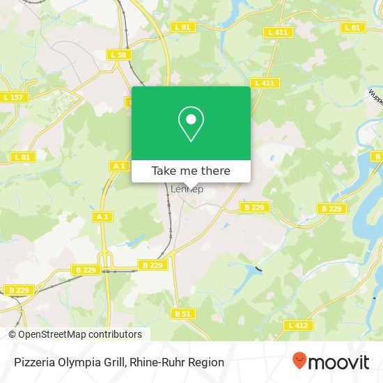 Карта Pizzeria Olympia Grill, Schwelmer Straße 3 Lennep, 42897 Remscheid