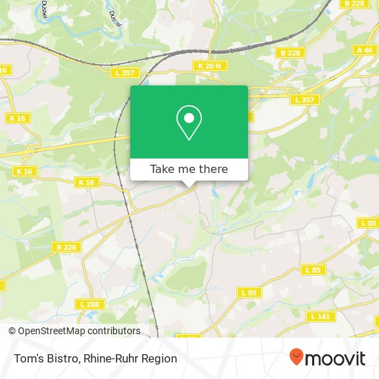 Карта Tom's Bistro, Kaiserstraße 61 42781 Haan