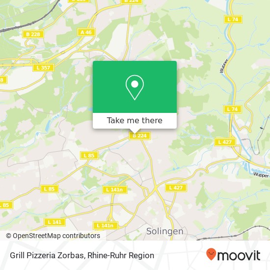 Карта Grill Pizzeria Zorbas, Focher Straße 9B 42719 Solingen