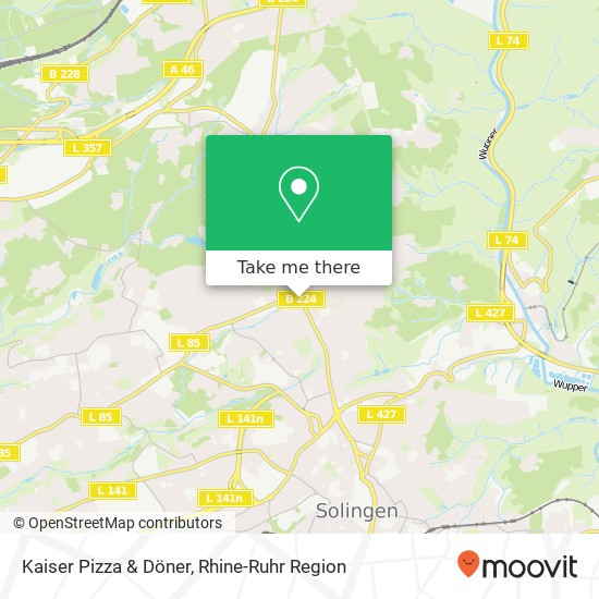 Kaiser Pizza & Döner, Schlagbaumer Straße 179 42653 Solingen map