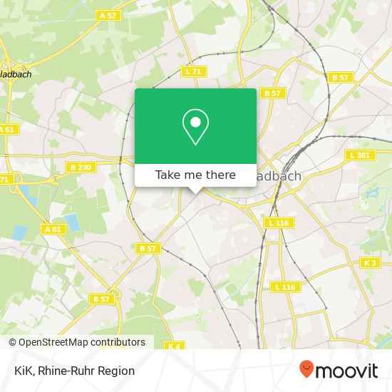 Карта KiK, Aachener Straße 146 Innenstadt, 41061 Mönchengladbach