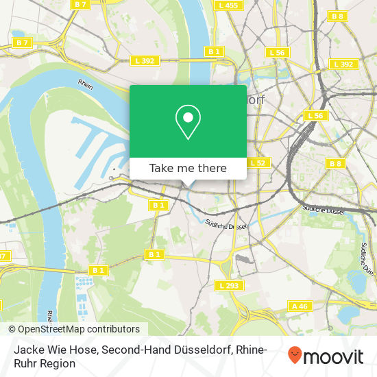 Jacke Wie Hose, Second-Hand Düsseldorf map