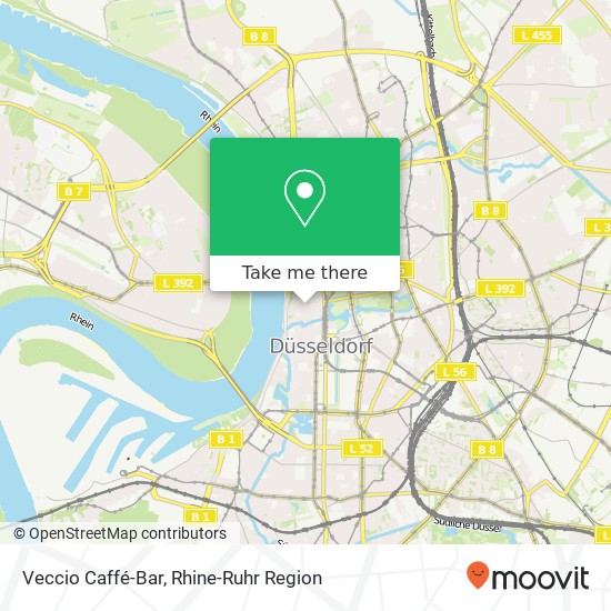 Карта Veccio Caffé-Bar, Ratinger Straße 4 Altstadt, 40213 Düsseldorf