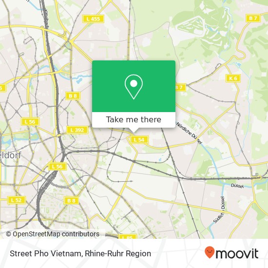 Карта Street Pho Vietnam, Daimlerstraße Flingern, 40235 Düsseldorf
