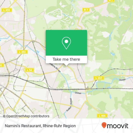 Карта Namini's Restaurant, Torfbruchstraße 205 Gerresheim, 40625 Düsseldorf