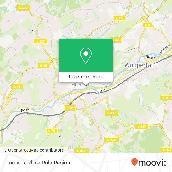 Карта Tamaris, Hofaue Elberfeld, 42103 Wuppertal