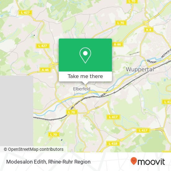 Карта Modesalon Edith, Grabenstraße 10 Elberfeld, 42103 Wuppertal