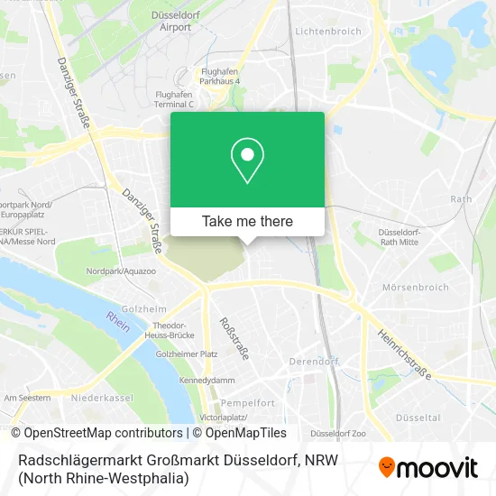 Карта Radschlägermarkt Großmarkt Düsseldorf