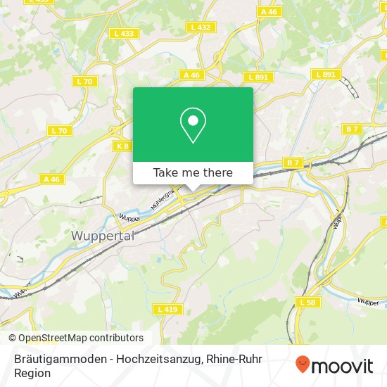 Карта Bräutigammoden - Hochzeitsanzug, Rolingswerth 15 Barmen, 42275 Wuppertal