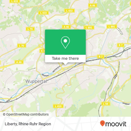 Карта Liberty, Werth 27 Barmen, 42275 Wuppertal