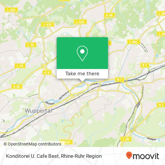 Konditorei U. Cafe Best, Mühlenweg 48 Barmen, 42275 Wuppertal map