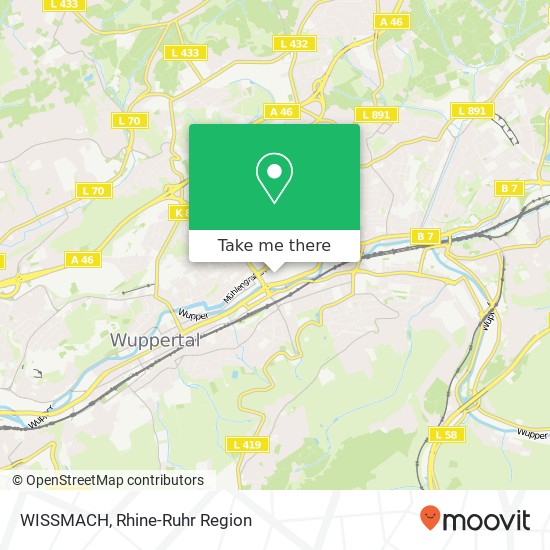 Карта WISSMACH, Werth 19 Barmen, 42275 Wuppertal