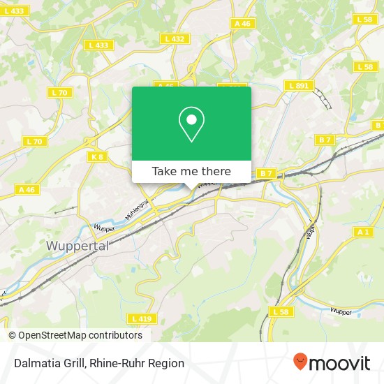 Dalmatia Grill, Höhne 99 Barmen, 42275 Wuppertal map