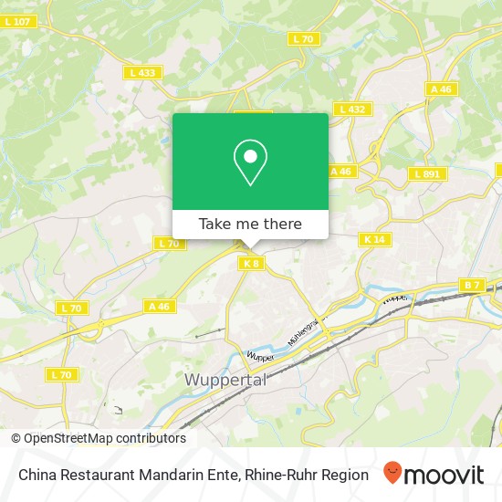 China Restaurant Mandarin Ente, Hatzfelder Straße Barmen, 42281 Wuppertal map