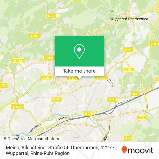 Meino, Allensteiner Straße 56 Oberbarmen, 42277 Wuppertal map