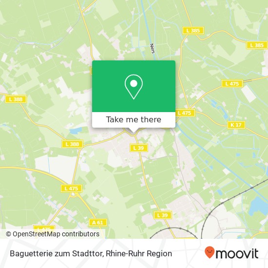 Карта Baguetterie zum Stadttor, Hochstraße 5 Süchteln, 41749 Viersen