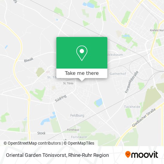 Oriental Garden Tönisvorst map
