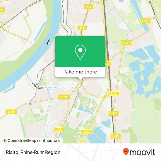 Карта Rialto, Düsseldorfer Landstraße 171 Buchholz, 47249 Duisburg