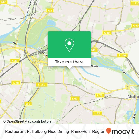 Карта Restaurant Raffelberg Nice Dining, Akazienallee 84 45478 Mülheim an der Ruhr