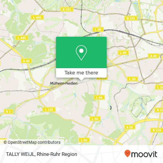 Карта TALLY WEiJL, Humboldtring 13 Fulerum, 45472 Mülheim an der Ruhr