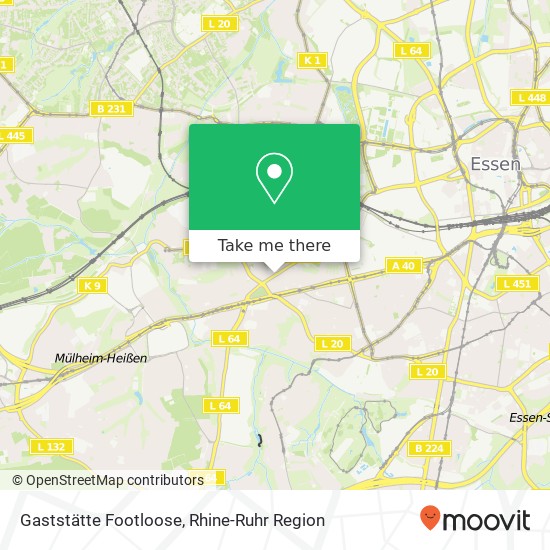 Gaststätte Footloose, Mülheimer Straße 76 Frohnhausen, 45145 Essen map