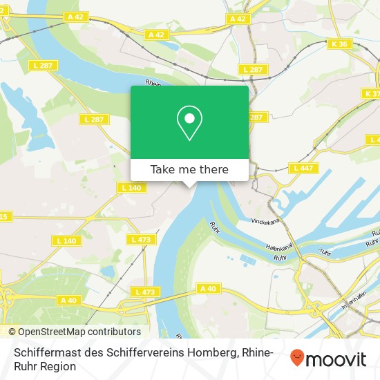 Карта Schiffermast des Schiffervereins Homberg