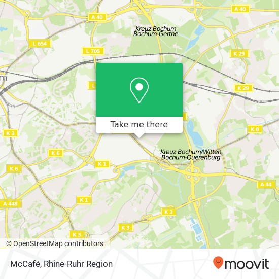 Карта McCafé, Alte Wittener Straße 38 Laer, 44803 Bochum