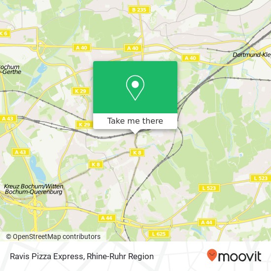 Карта Ravis Pizza Express, Hauptstraße 142 Langendreer, 44892 Bochum