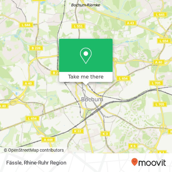 Карта Fässle, Nordring 44 44787 Bochum