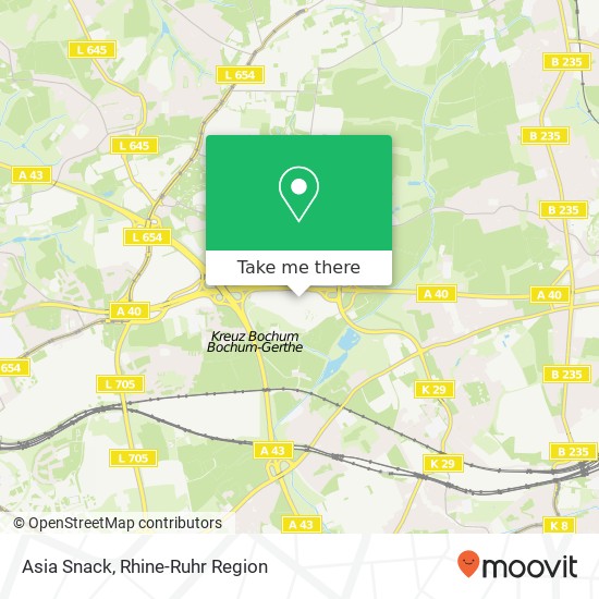 Asia Snack, Harpen, 44791 Bochum map