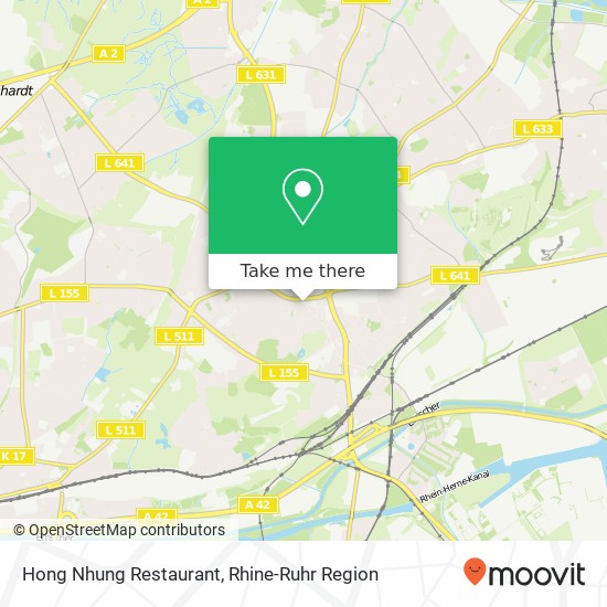 Карта Hong Nhung Restaurant, Essener Straße 24 46236 Bottrop