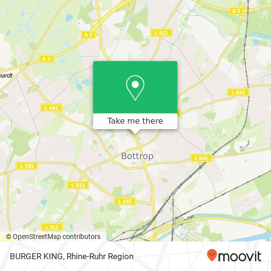 Карта BURGER KING, Hans-Sachs-Straße 46236 Bottrop