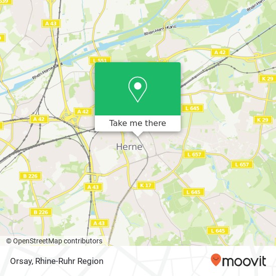 Карта Orsay, Bahnhofstraße 41 Herne-Mitte, 44623 Herne
