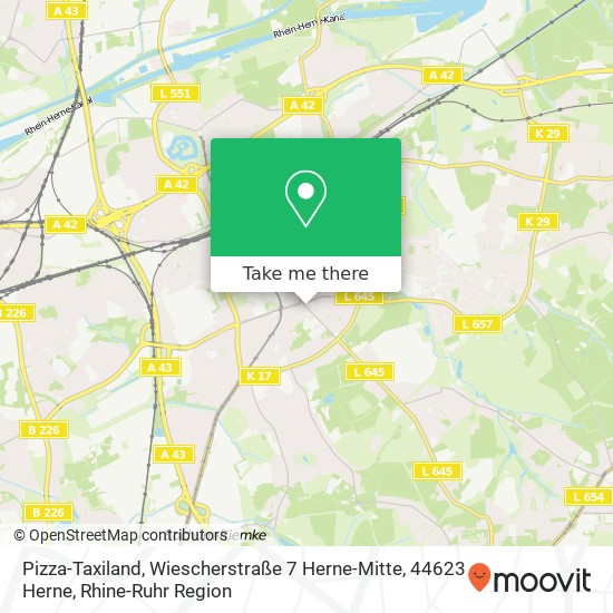 Pizza-Taxiland, Wiescherstraße 7 Herne-Mitte, 44623 Herne map