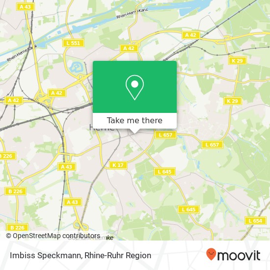 Imbiss Speckmann, Sodinger Straße 14 Herne-Mitte, 44623 Herne map