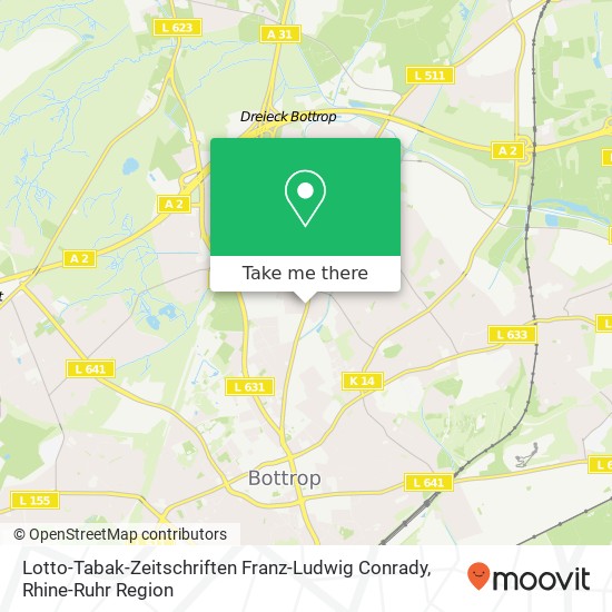 Lotto-Tabak-Zeitschriften Franz-Ludwig Conrady, Gladbecker Straße 185 46240 Bottrop map