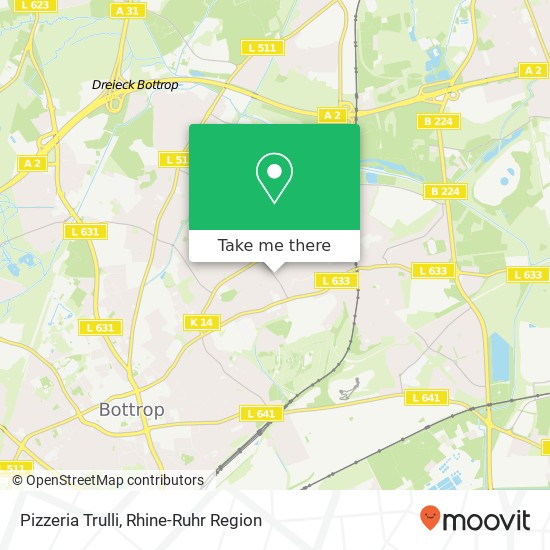 Карта Pizzeria Trulli, Aegidistraße 32 46238 Bottrop
