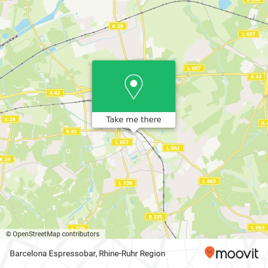 Карта Barcelona Espressobar, Biesenkamp 30 44575 Castrop-Rauxel