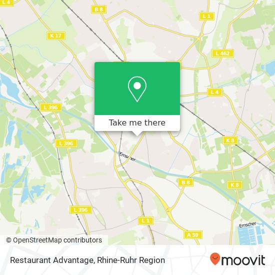 Restaurant Advantage, Alleestraße 66 46535 Dinslaken map