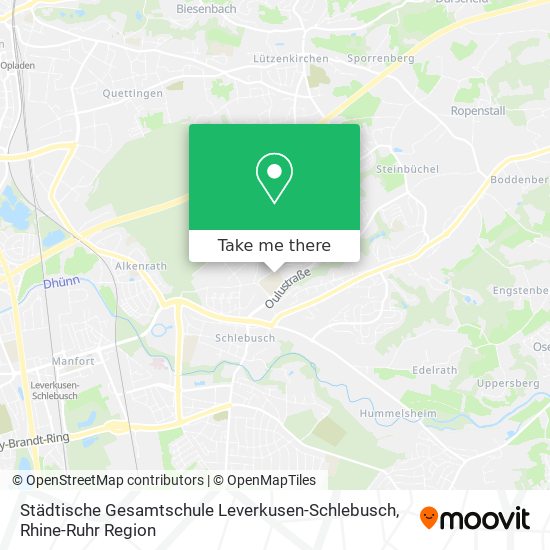 Städtische Gesamtschule Leverkusen-Schlebusch map