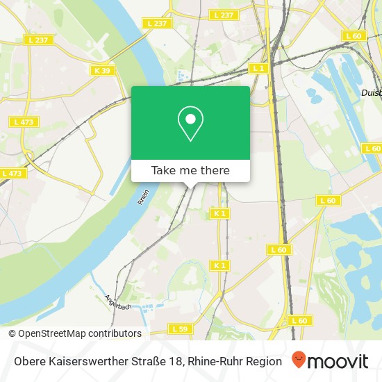 Карта Obere Kaiserswerther Straße 18