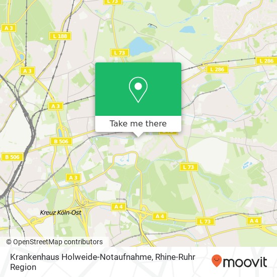 Карта Krankenhaus Holweide-Notaufnahme