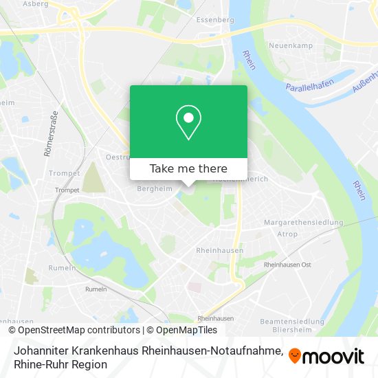 Johanniter Krankenhaus Rheinhausen-Notaufnahme map