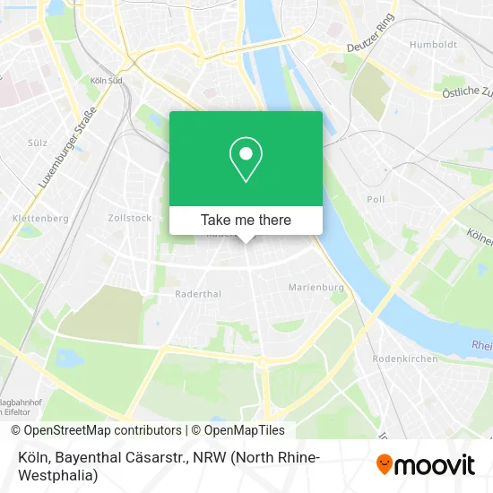 Карта Köln, Bayenthal Cäsarstr.