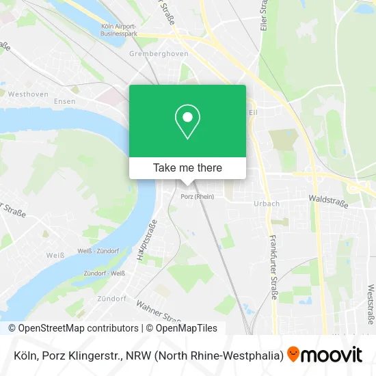 Карта Köln, Porz Klingerstr.