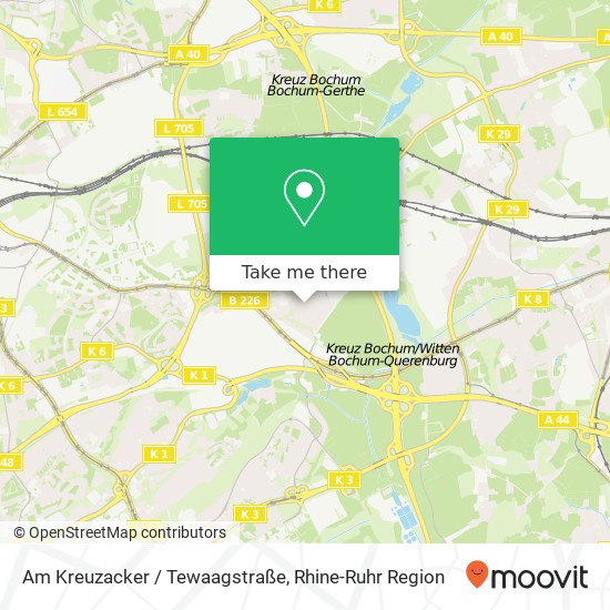 Am Kreuzacker / Tewaagstraße map
