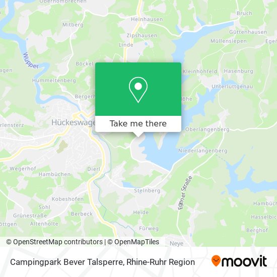 Campingpark Bever Talsperre map