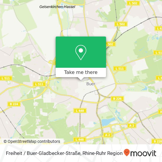 Карта Freiheit / Buer-Gladbecker-Straße